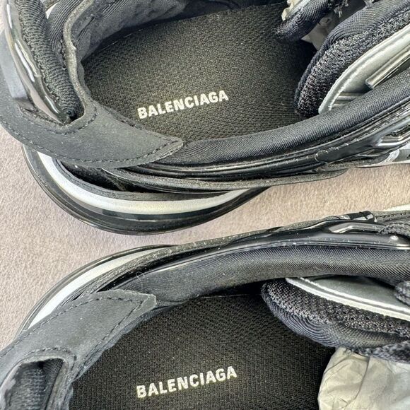 Balenciaga Sneakers Women’s Black and White Tyrex Shoes NEW 6 - Picture 9 of 12